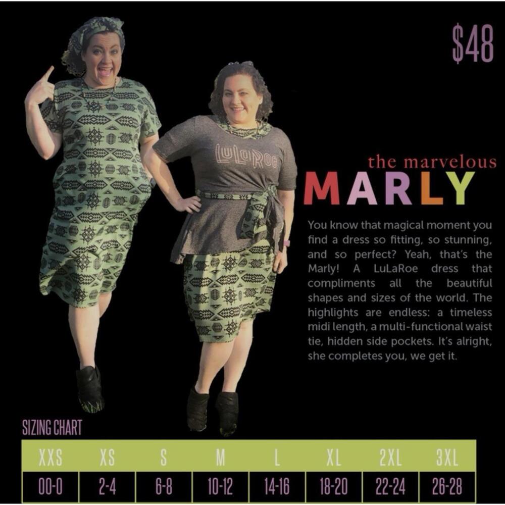 NWT LuLaRoe Marly Light Green Polka Dot SS Dress With Poclets Size XL (W 18-20) - Picture 8 of 8